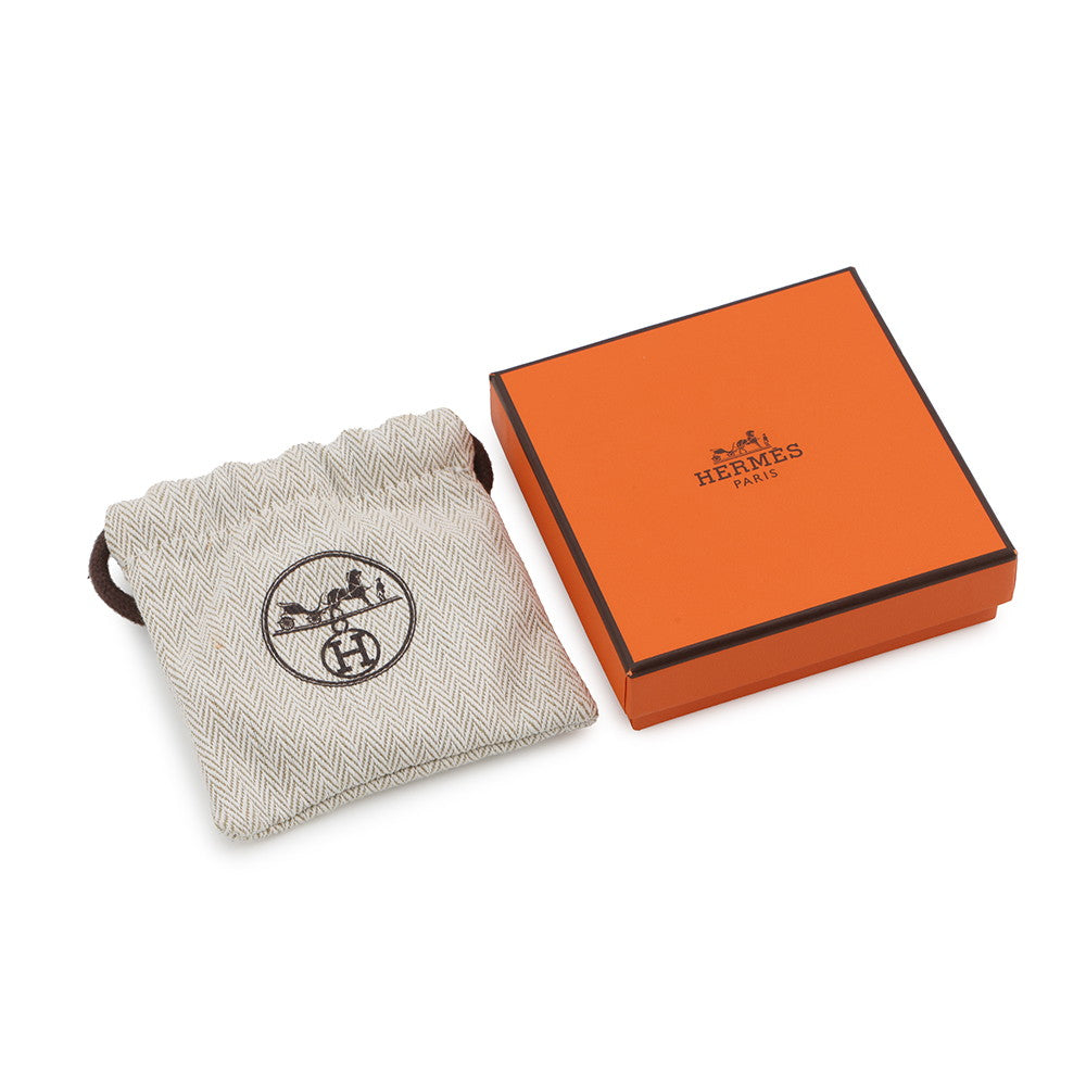 HERMES ClicH Drawn in by the charm of Orpheus Size PM White/Silver Metal Enamel