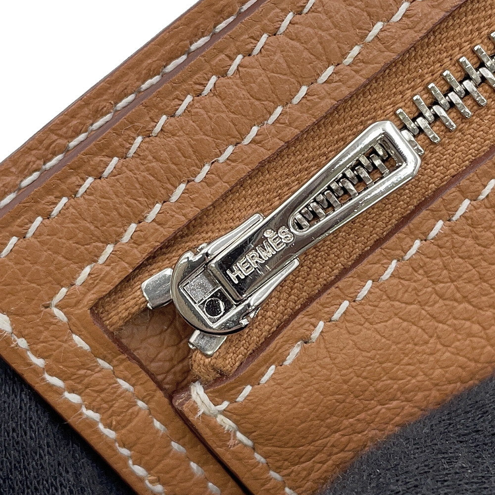 HERMES HSellier Compact Wallet Gold Evercolor
