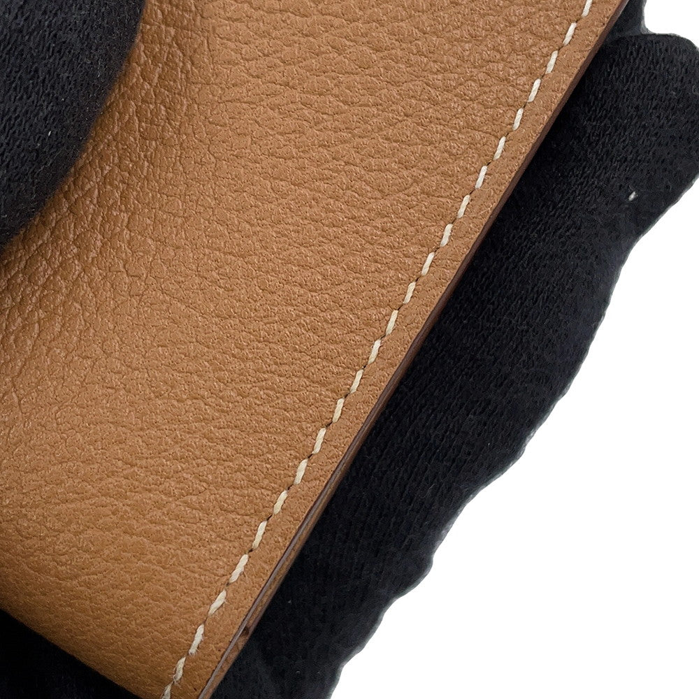 HERMES HSellier Horizontal Card Case Gold Evercolor