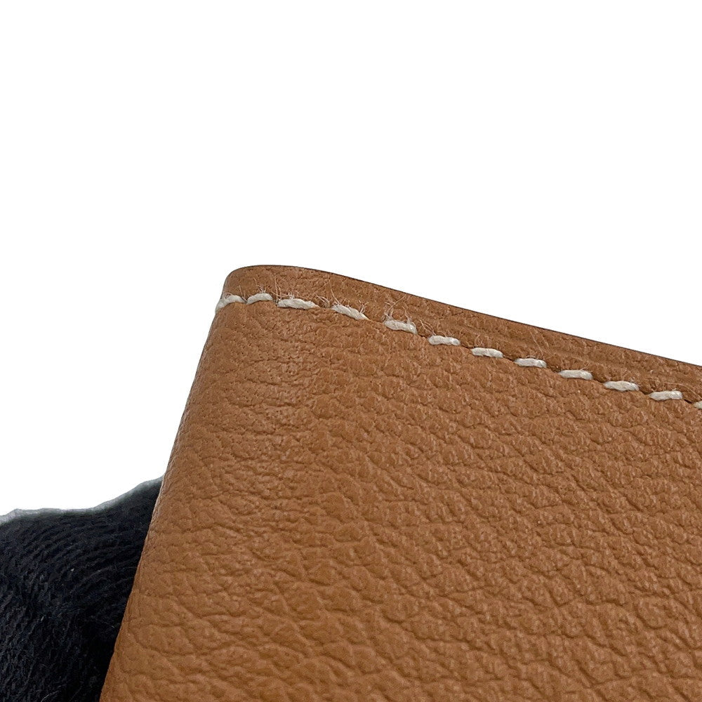 HERMES HSellier Horizontal Card Case Gold Evercolor
