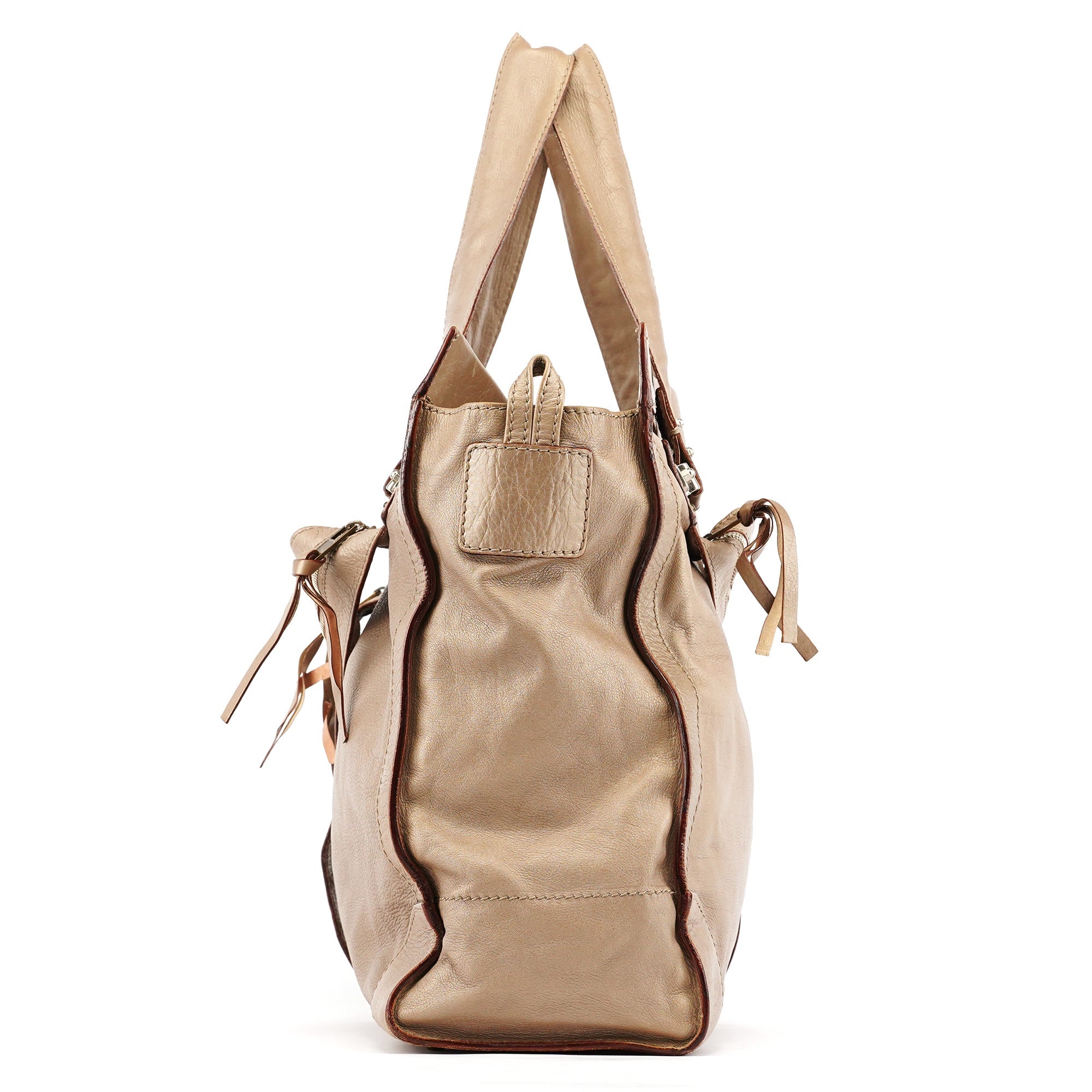 Metallic Leather Tracy Tote Bag
