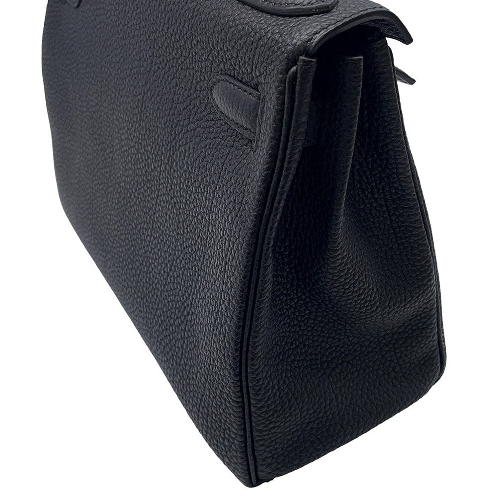 HERMES Kelly Retourne Black Togo Leather Size 28
