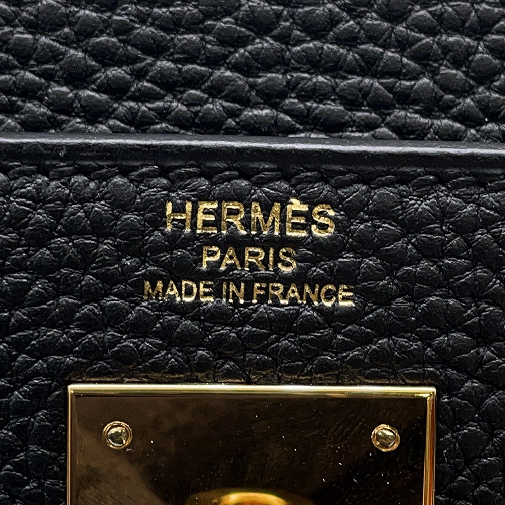 HERMES Kelly Retourne Black Togo Leather Size 28