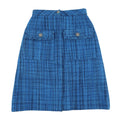 CHANEL 2020 Resort Collection Checkered Tweed Skirt Size 34 BlueP62625 V46600 MG152 Cotton53% Wool 35% Polyamide12%