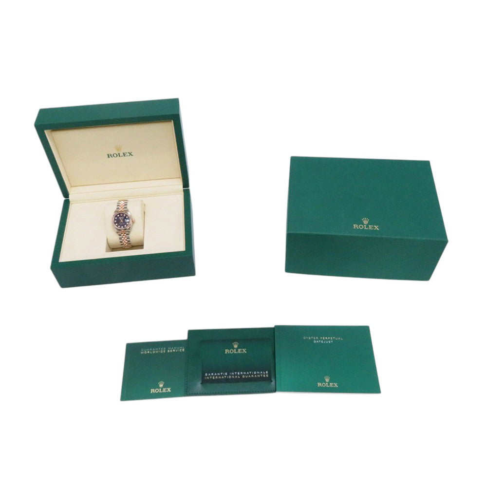 ROLEX Lady-Datejust W28mm Stainless Steel K18PG Aubergine Dial279171G