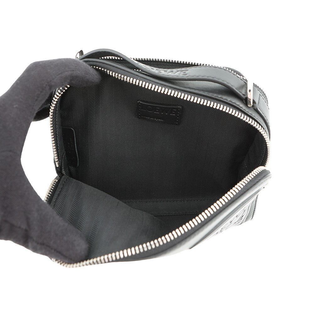 LOEWE Crossbody camera bag BlackC565R41X05 Satin Calf Leather Size Mini