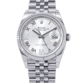 ROLEX Datejust W36mm Stainless Steel K18WG Silver Dial126234