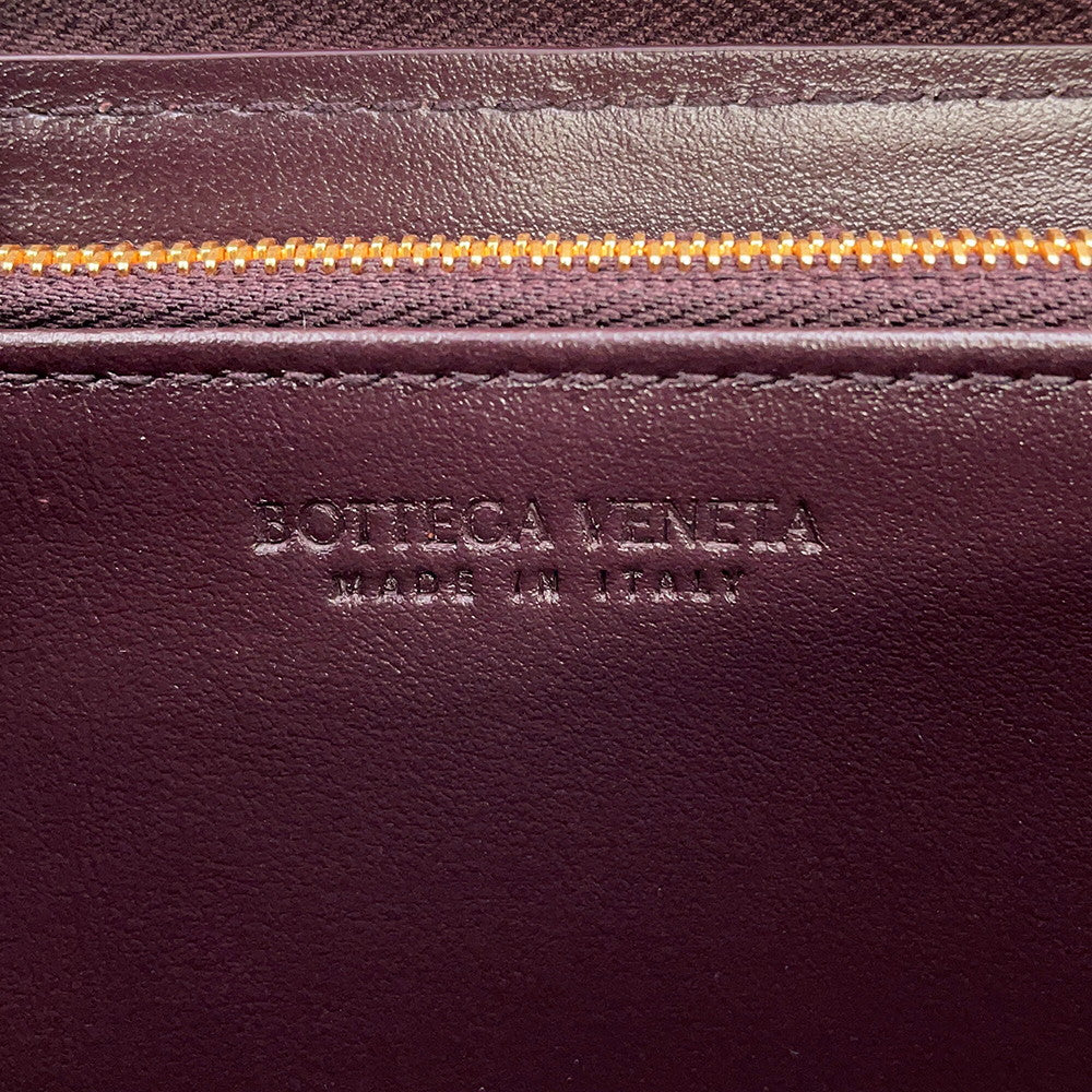 Bottega Veneta Maxi INTRECCIATO Cassette Zip-Around Wallet Long Wallet Grape651368VCQC15010 Leather