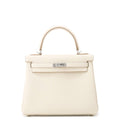 HERMES Kelly Retourne Craie Togo Leather Size 25