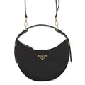 PRADA Arkhe 2WAY Shoulder Bag Black1BC194 Nylon Leather Size Small