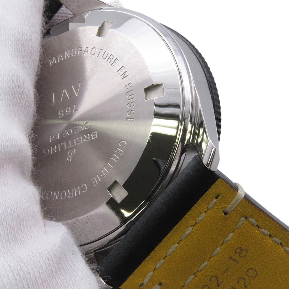 BREITLING Classic AVI REF. 765 Re-Edition W41mm Stainless Steel Leather Black DialAB09451A1B1X1
