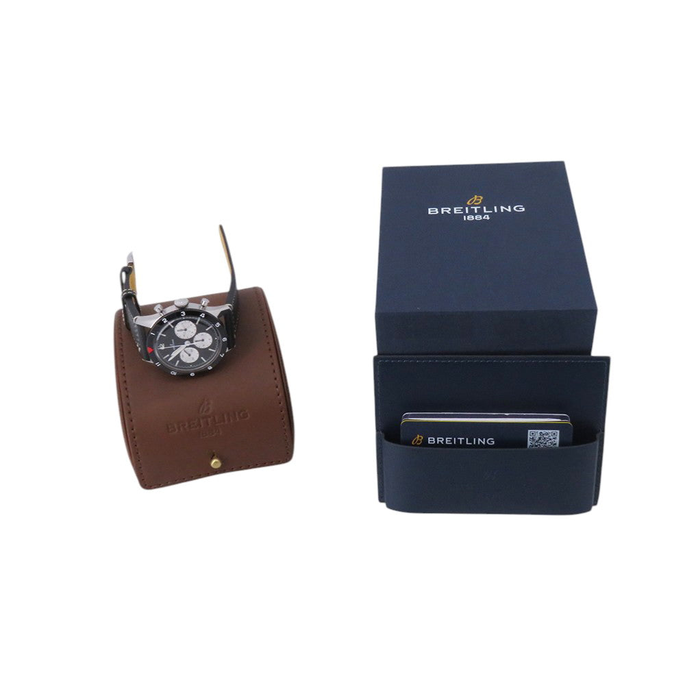 BREITLING Classic AVI REF. 765 Re-Edition W41mm Stainless Steel Leather Black DialAB09451A1B1X1