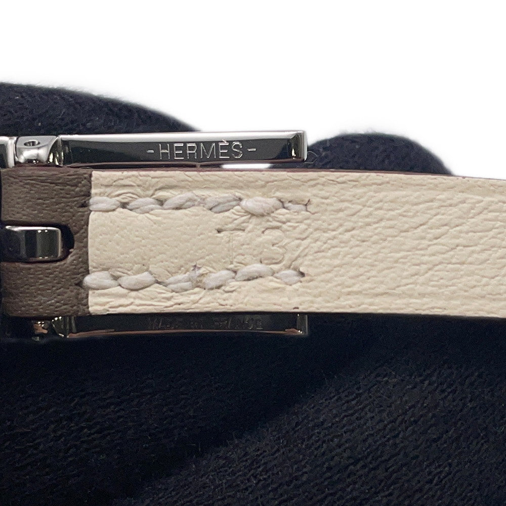 HERMES Be Api de Bourtour Bracelet Size T3 Etoupe/Nata Swift Leather