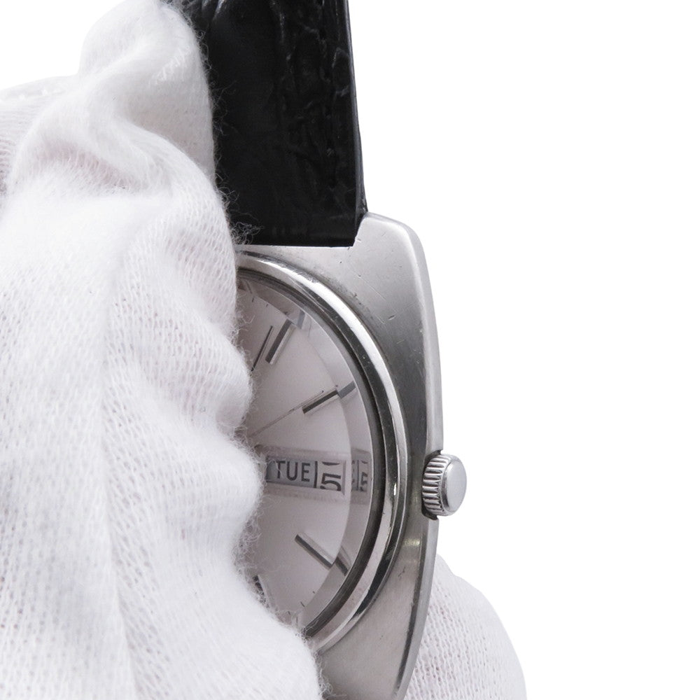 SEIKO Roadmatic W35mm Stainless Steel Leather Silver Dial5606-7130