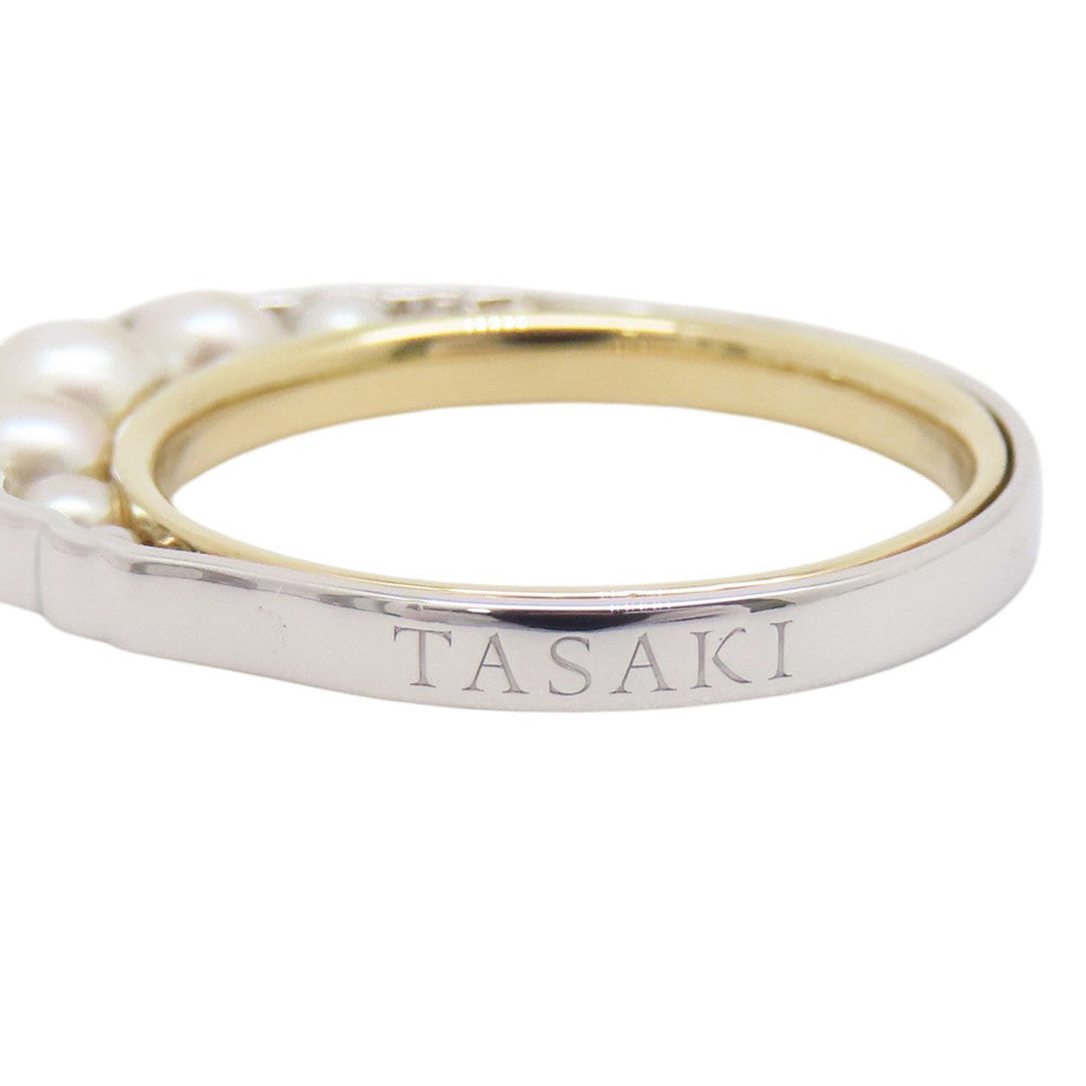 TASAKI Liquid Sculpture Pearl Ring Size Approximately No. 10 K18YG Pt900