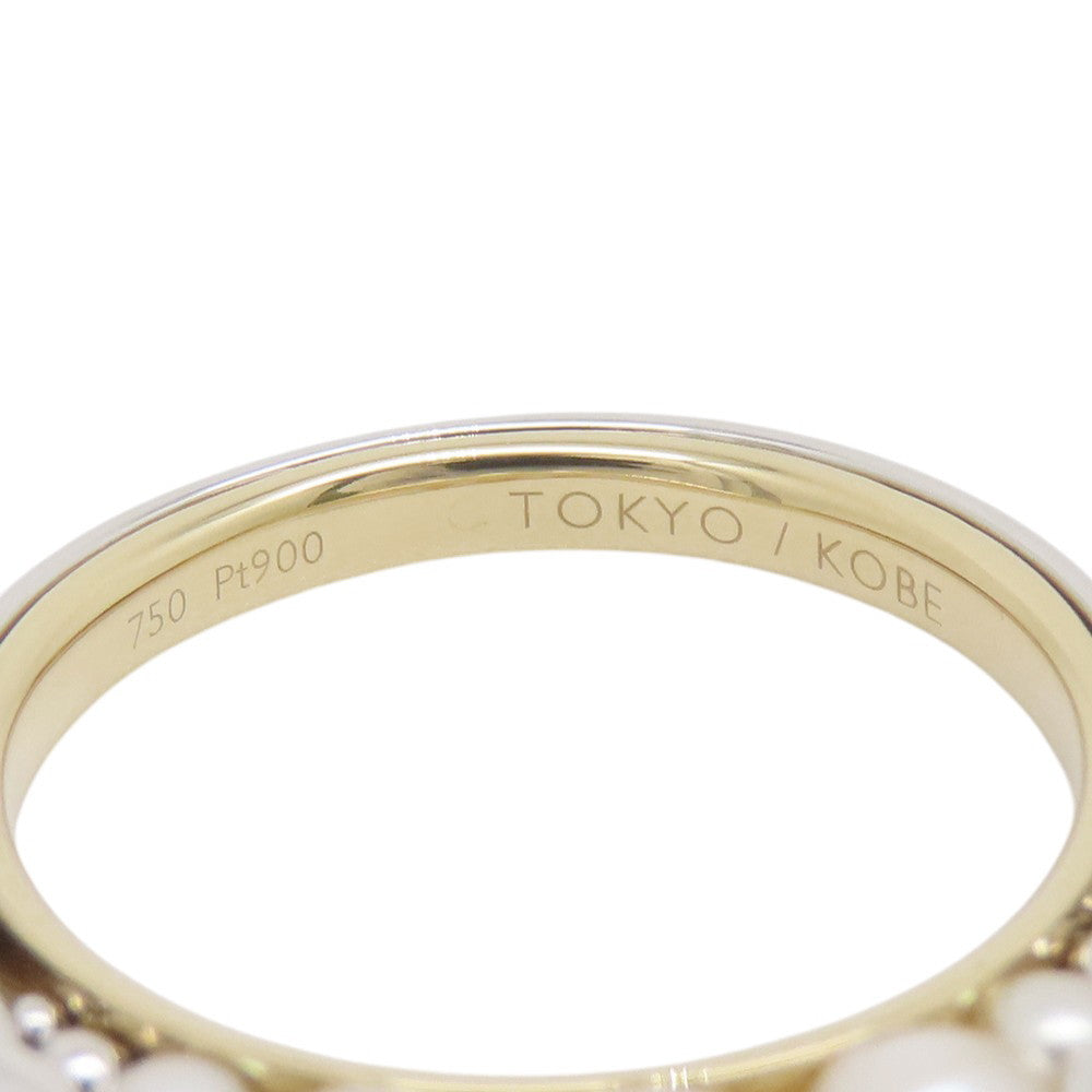 TASAKI Liquid Sculpture Pearl Ring Size Approximately No. 10 K18YG Pt900