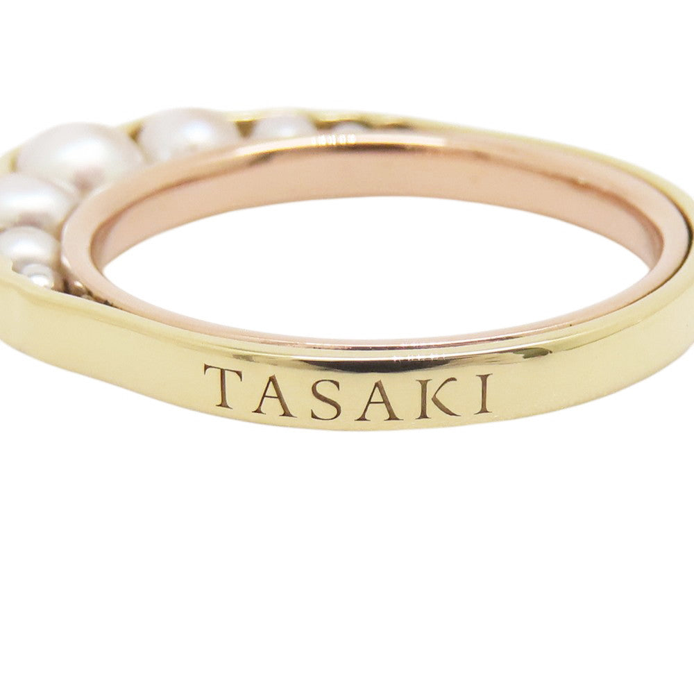 TASAKI Liquid Sculpture Pearl Ring Size Approximately No. 10 K18YG K18PG Pt900
