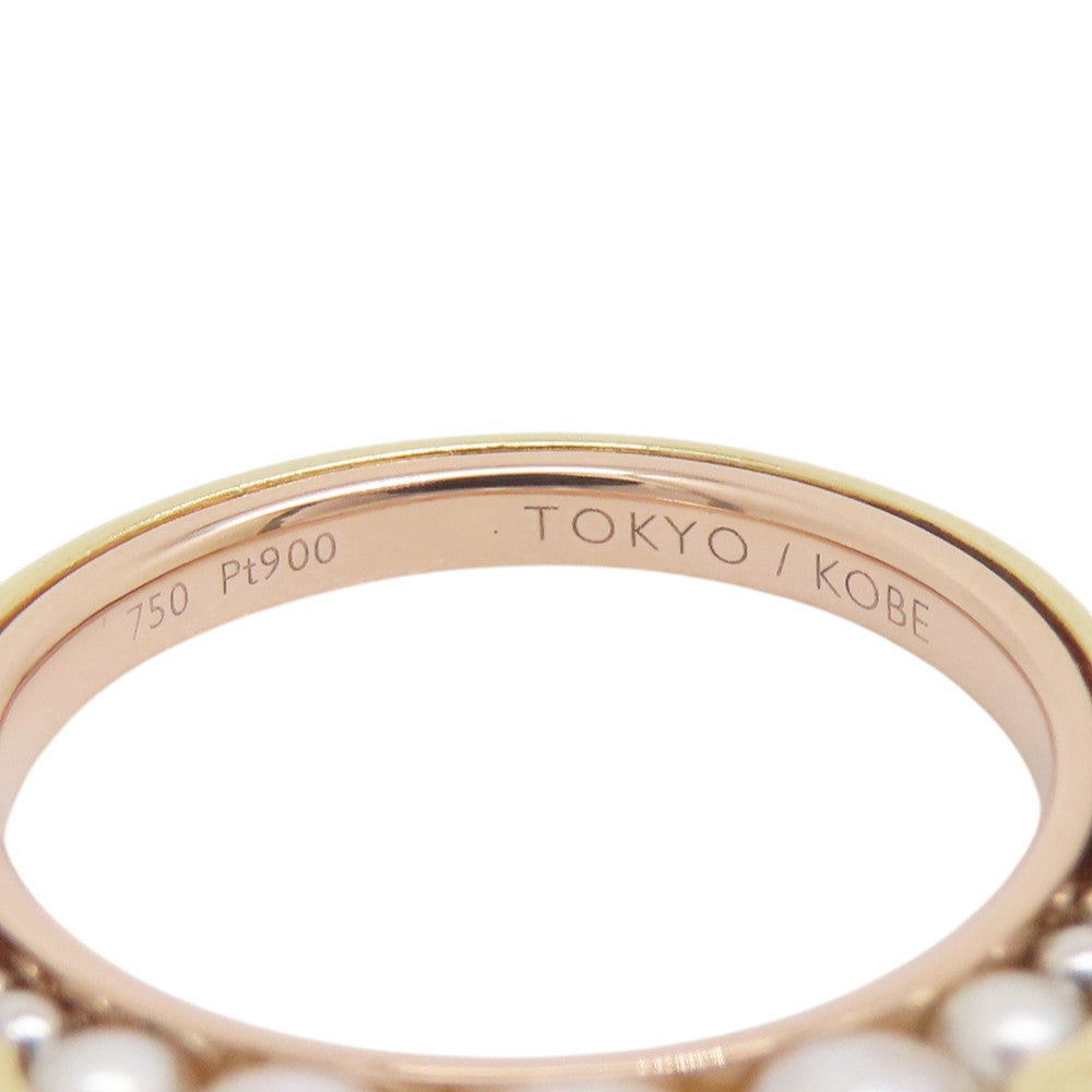 TASAKI Liquid Sculpture Pearl Ring Size Approximately No. 10 K18YG K18PG Pt900