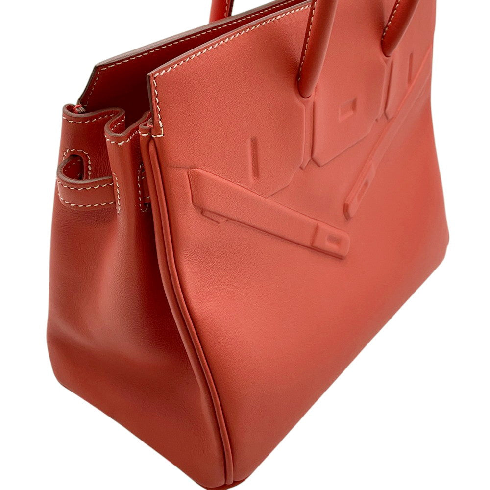 HERMES Birkin Shadow Sanguine Swift Leather Size 25