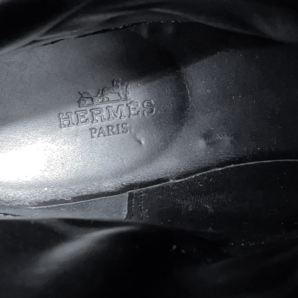 HERMES Fuji Ex-Libs Boots White/Black Leather Size 36 1/2