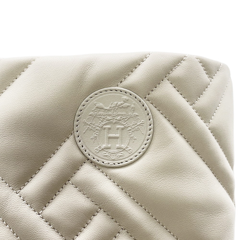 HERMES Fuji Ex-Libs Boots White/Black Leather Size 36 1/2