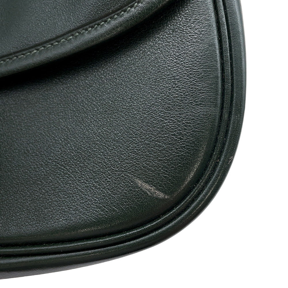 HERMES Duffle Shoulder Bag Green Box Calf Leather