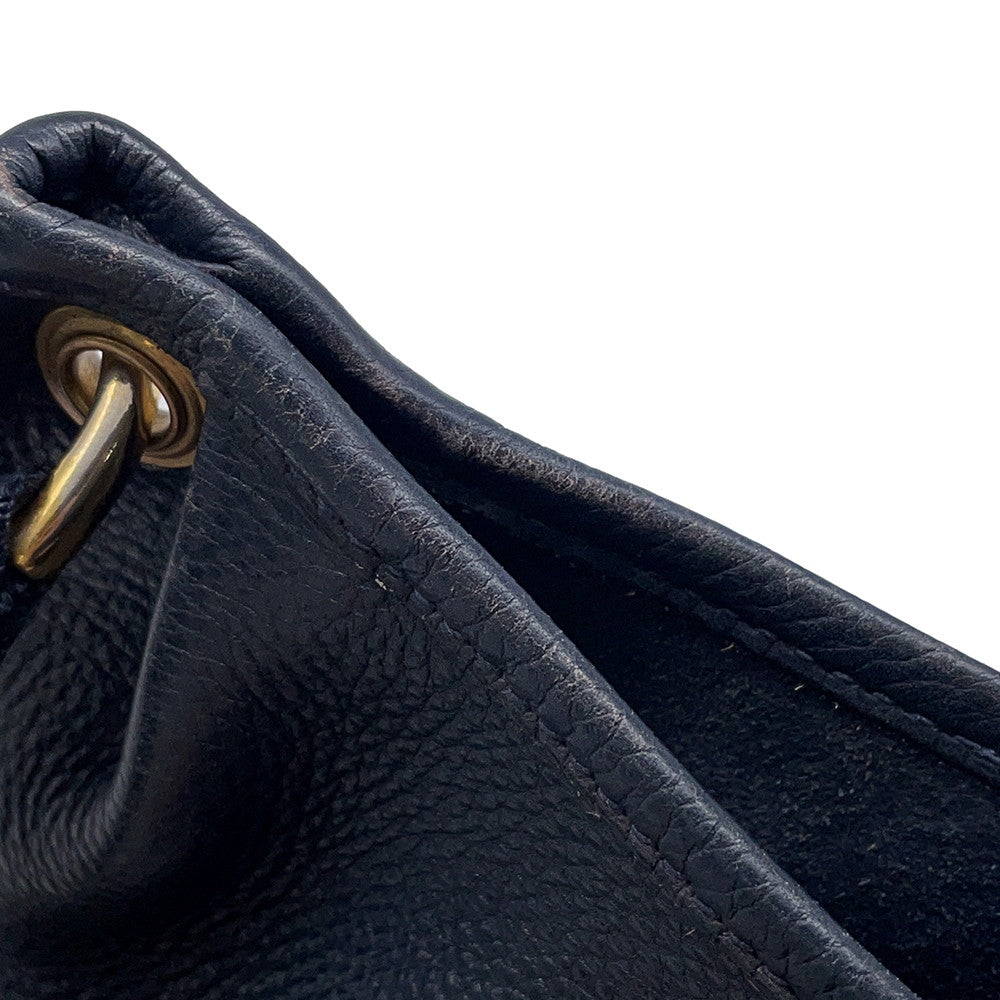 HERMES Rodeo Shoulder Bag Navy Leather