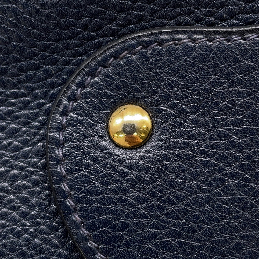 HERMES Rodeo Shoulder Bag Navy Leather