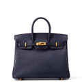 HERMES Birkin Contour Blue Indigo/Rouge H Epsom Size 25