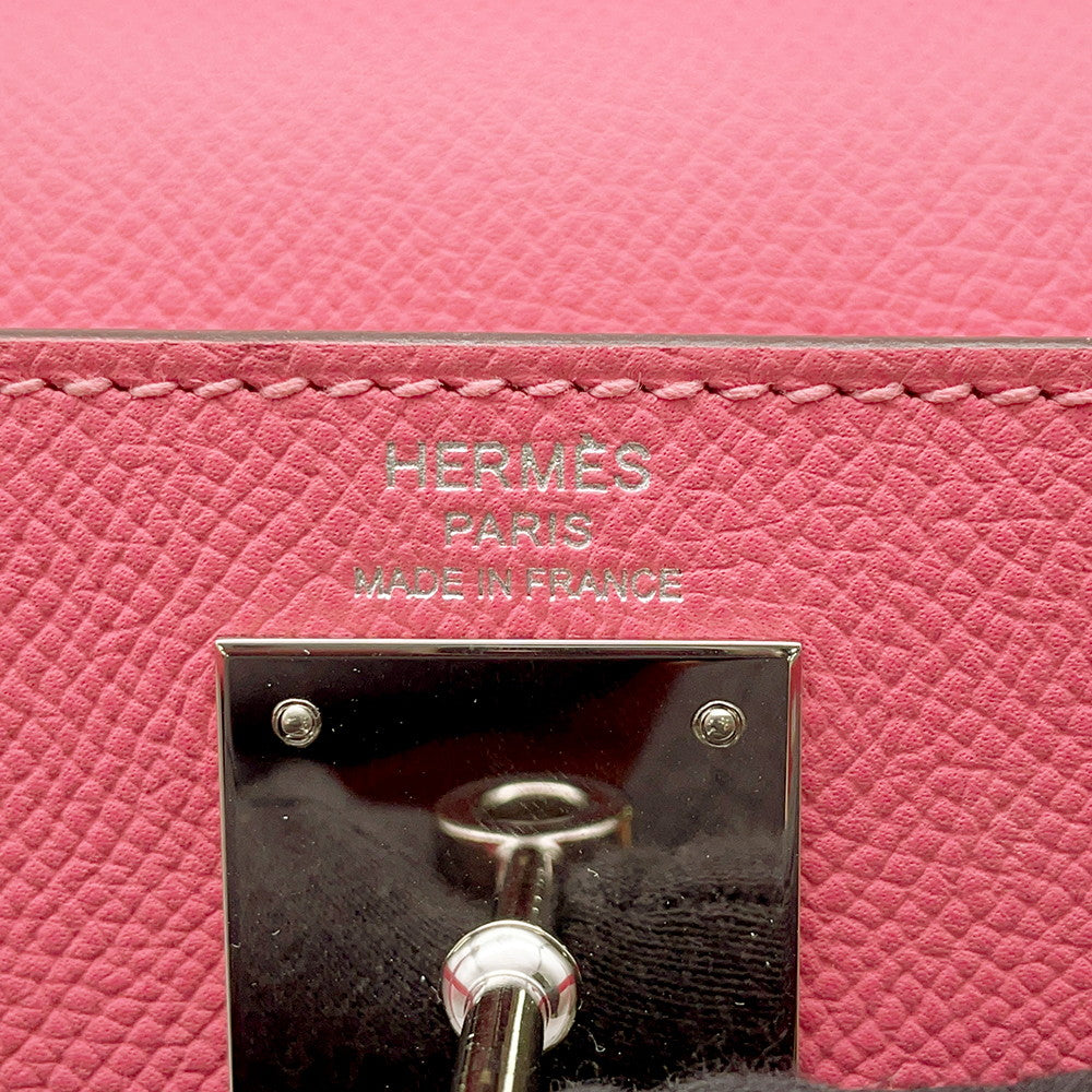 HERMES Kelly Sellier Rose Azalee Epsom Size 28