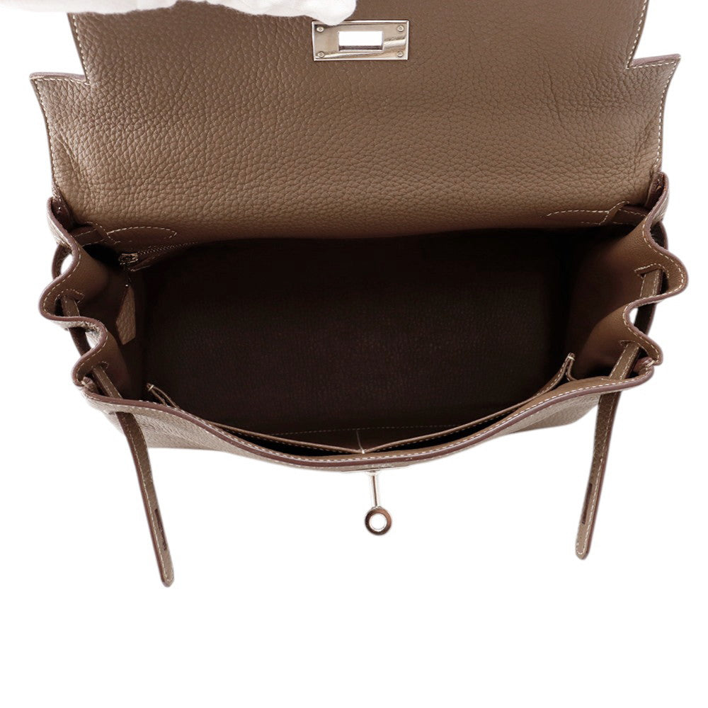 HERMES Kelly Retourne Etoupe Togo Leather Size 28