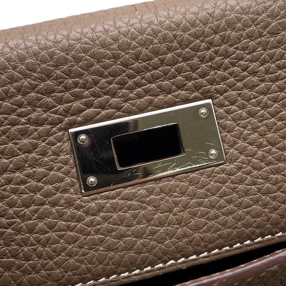 HERMES Kelly Retourne Etoupe Togo Leather Size 28