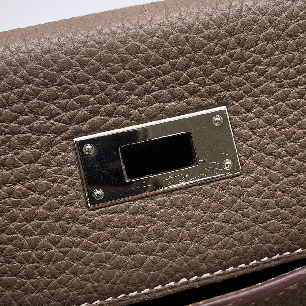 HERMES Kelly Retourne Etoupe Togo Leather Size 28