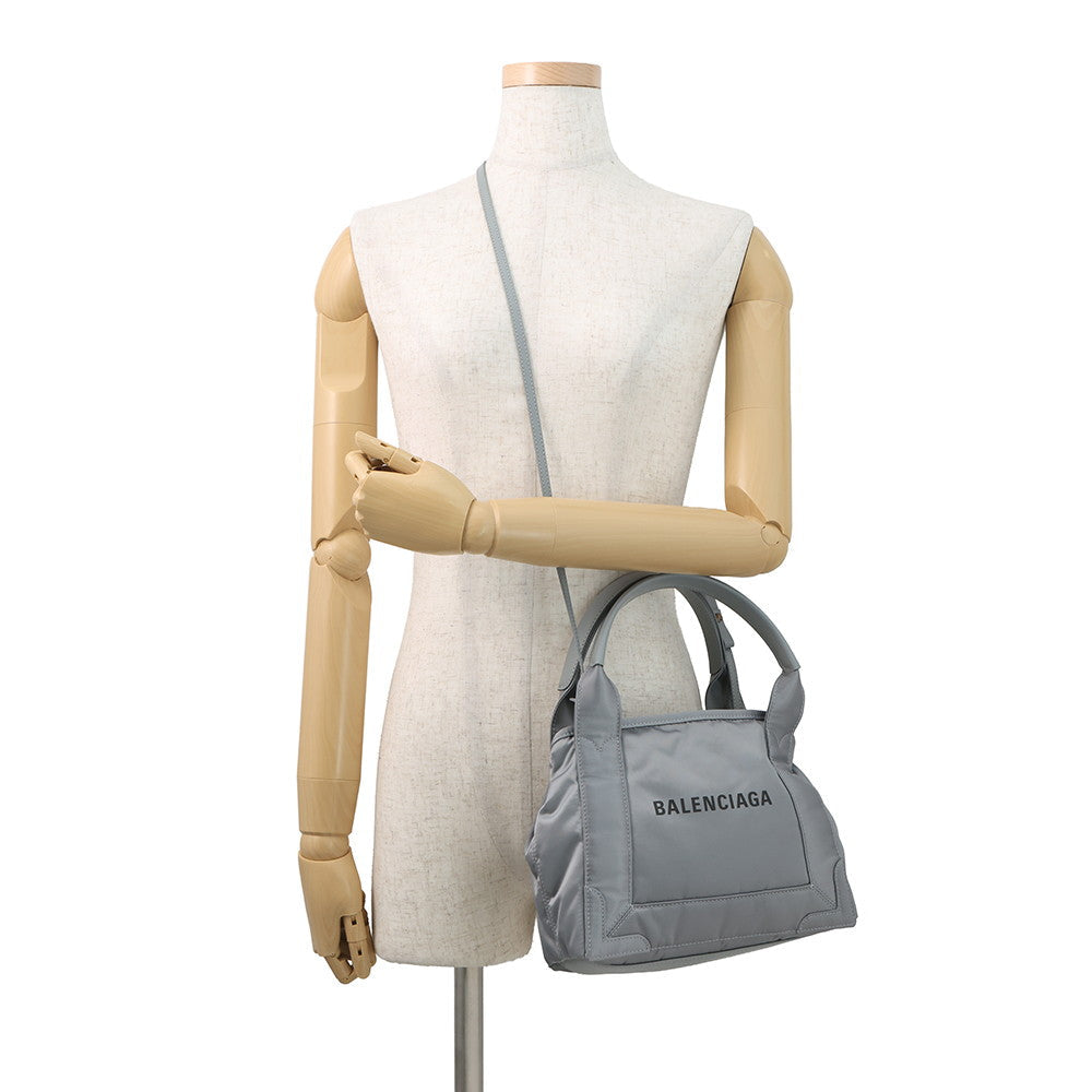BALENCIAGA Navy Kabas Gray390346 Nylon Size XS