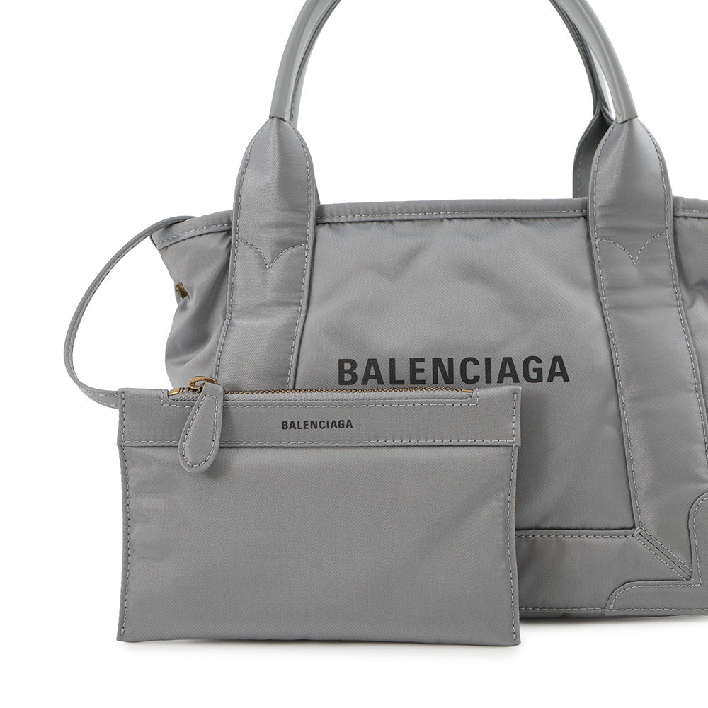 BALENCIAGA Navy Kabas Gray390346 Nylon Size XS