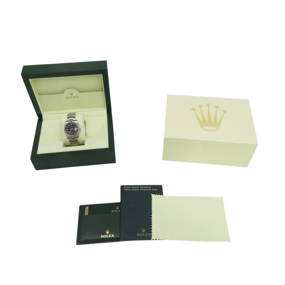 ROLEX Datejust W34mm Stainless Steel K18WG Black Dial115234