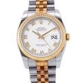 ROLEX Datejust W36mm Stainless Steel K18YG White Dial116233