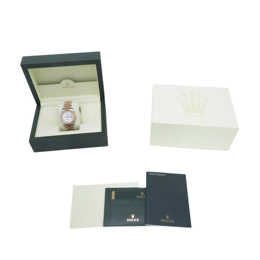 ROLEX Datejust W36mm Stainless Steel K18YG White Dial116233