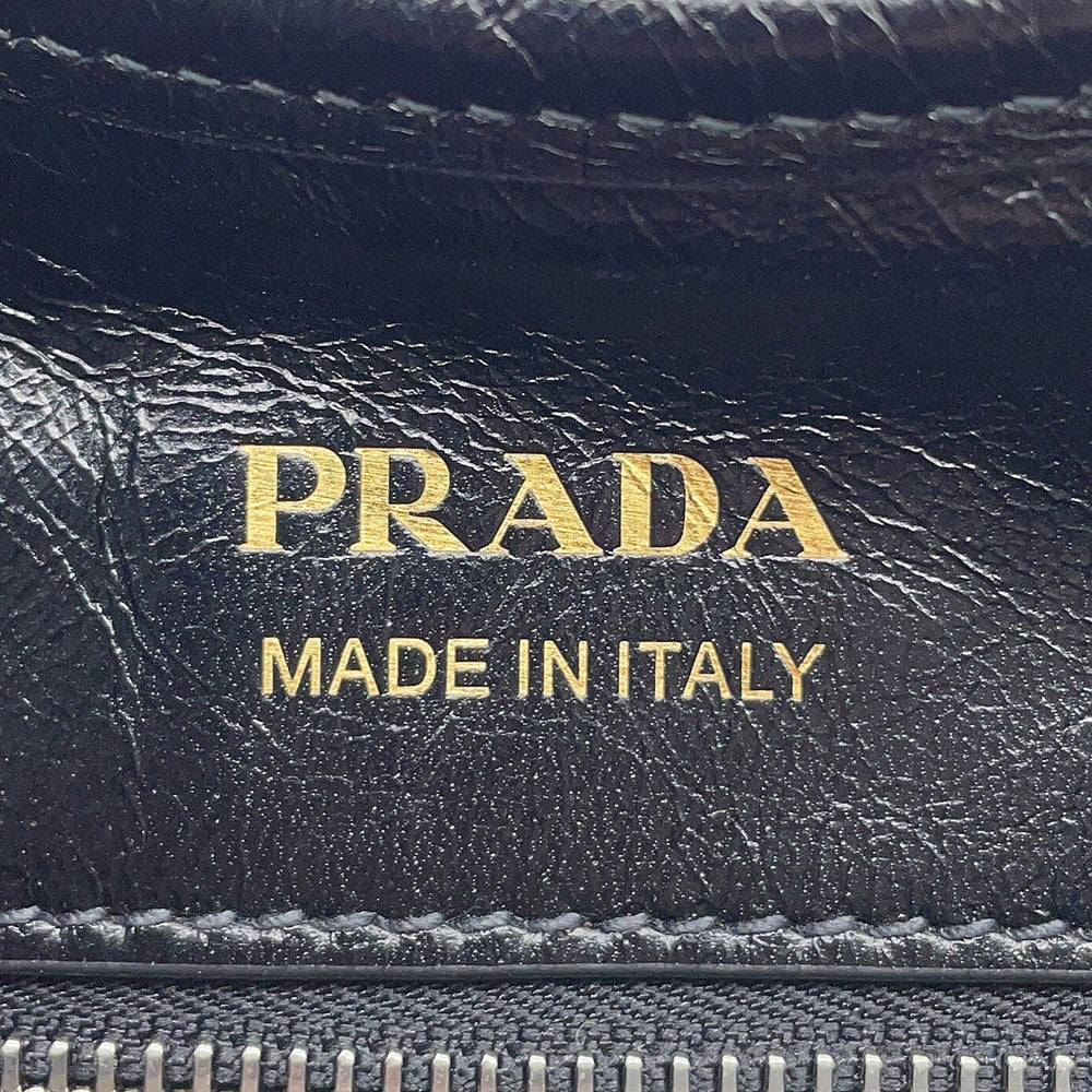 PRADA Hobo Bag Black1BG563 Leather Size Medium