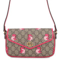 GUCCI GG Supreme Dragon Shoulder Bag Beige/Pink774371 GG Supreme Leather
