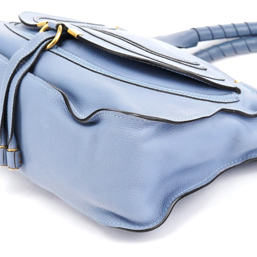 Light Blue Leather Marcie 2-Way Bag