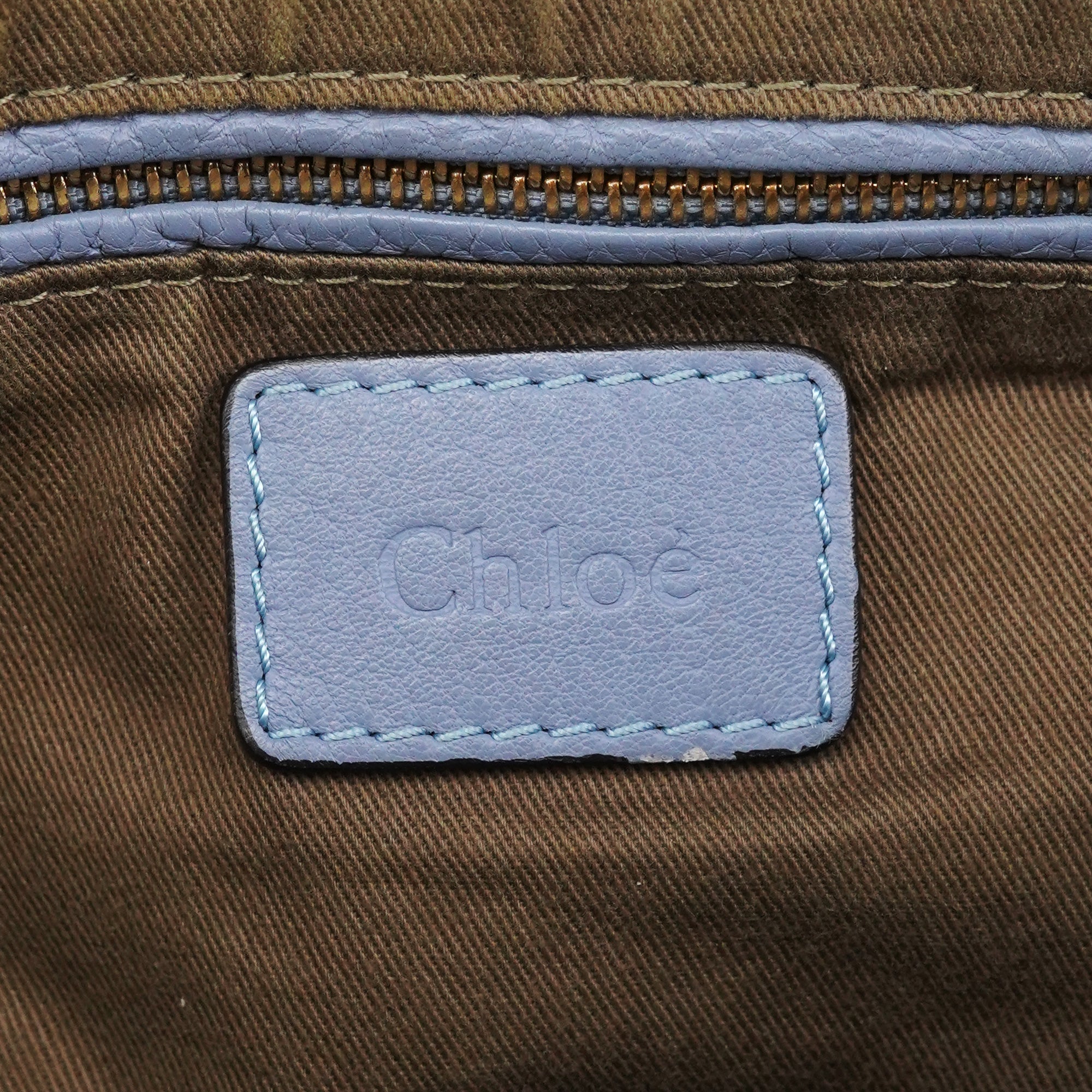 Light Blue Leather Marcie 2-Way Bag