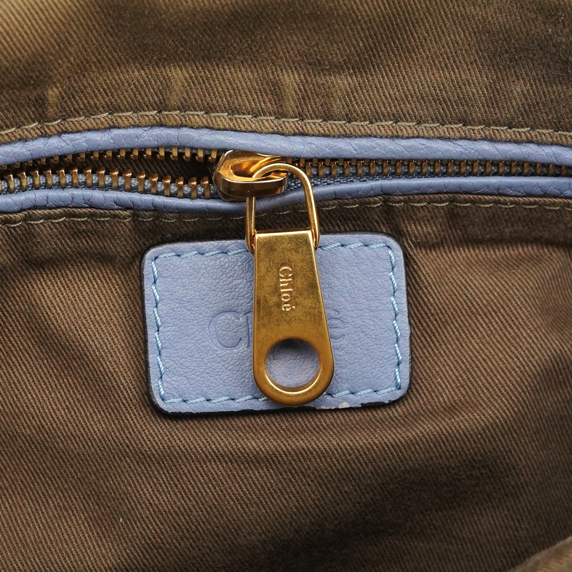Light Blue Leather Marcie 2-Way Bag