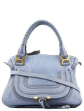 Light Blue Leather Marcie 2-Way Bag