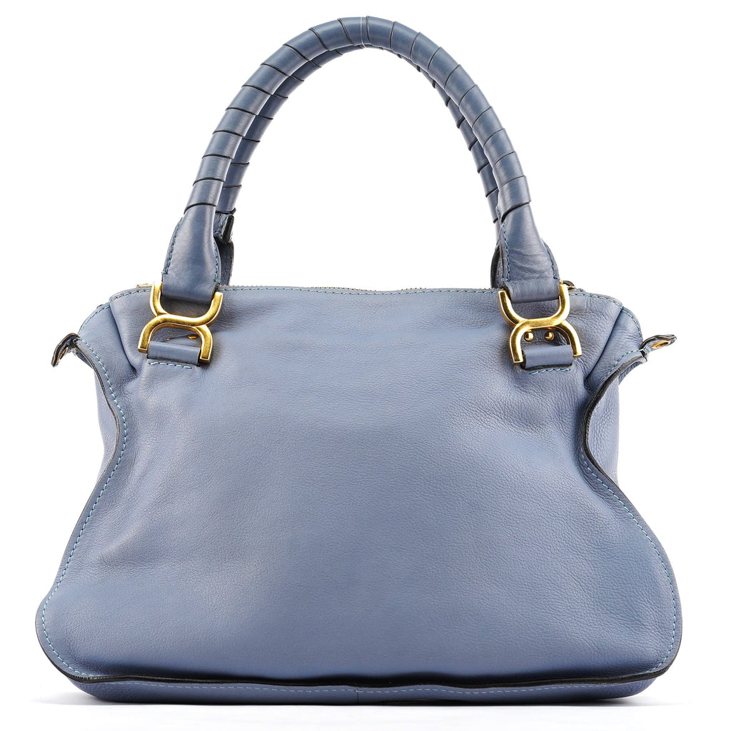 Light Blue Leather Marcie 2-Way Bag