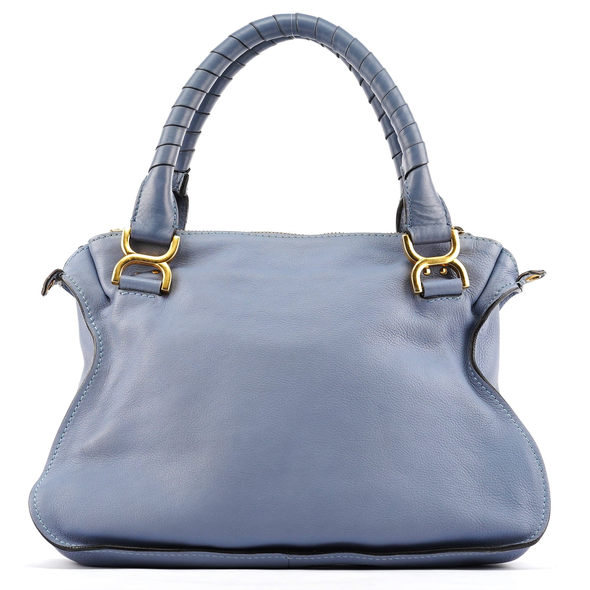 Light Blue Leather Marcie 2-Way Bag