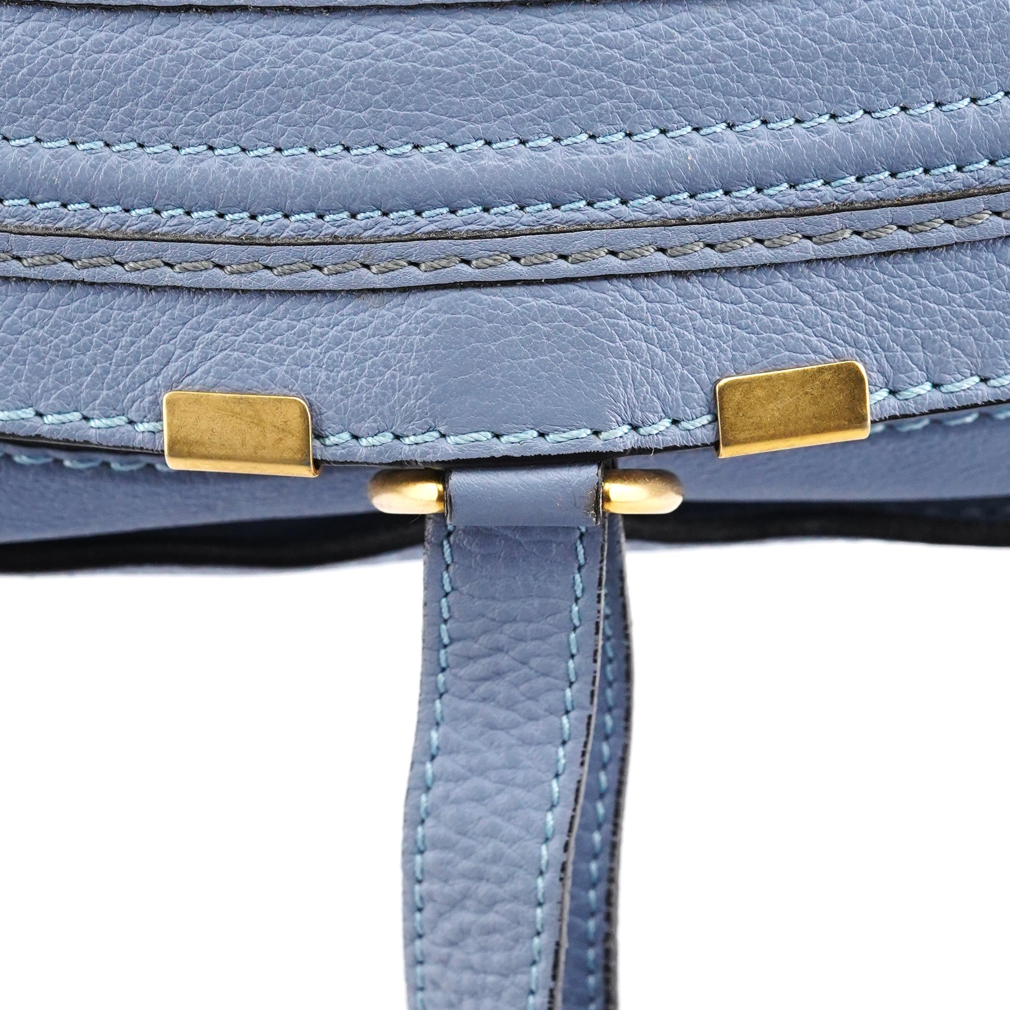 Light Blue Leather Marcie 2-Way Bag