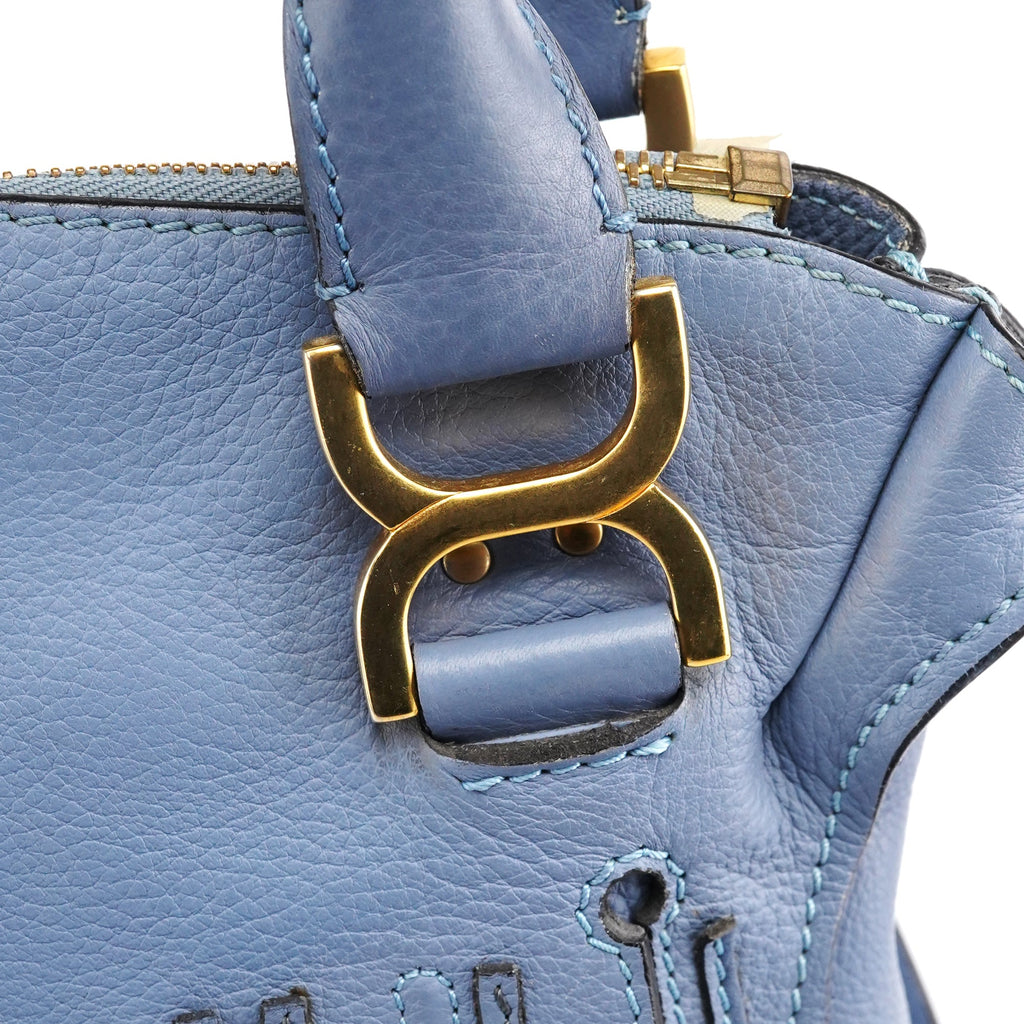 Light Blue Leather Marcie 2-Way Bag