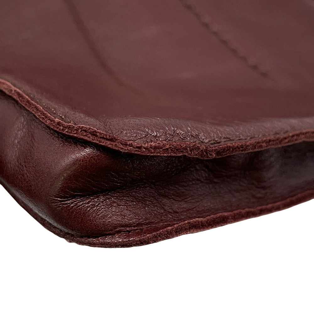 HERMES Tudu Shoulder Bag Bordeaux Leather