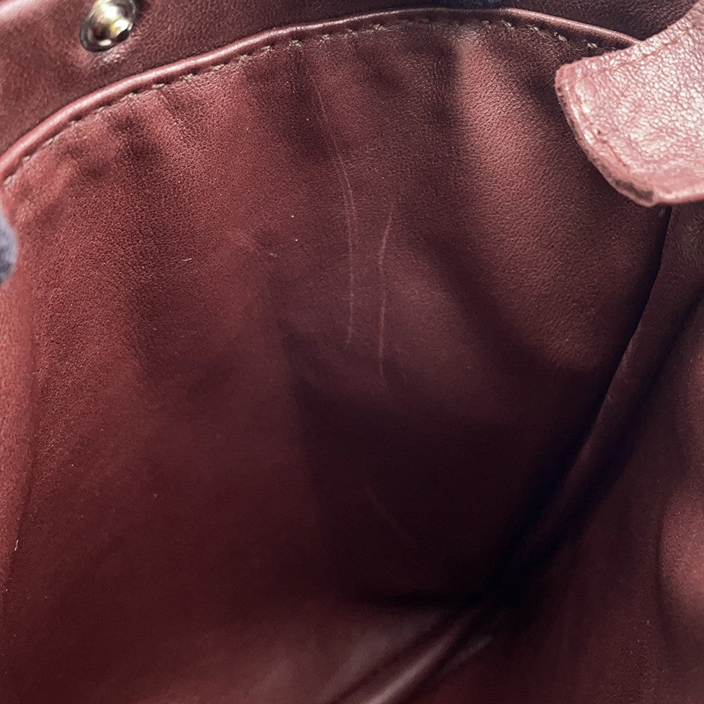 HERMES Tudu Shoulder Bag Bordeaux Leather
